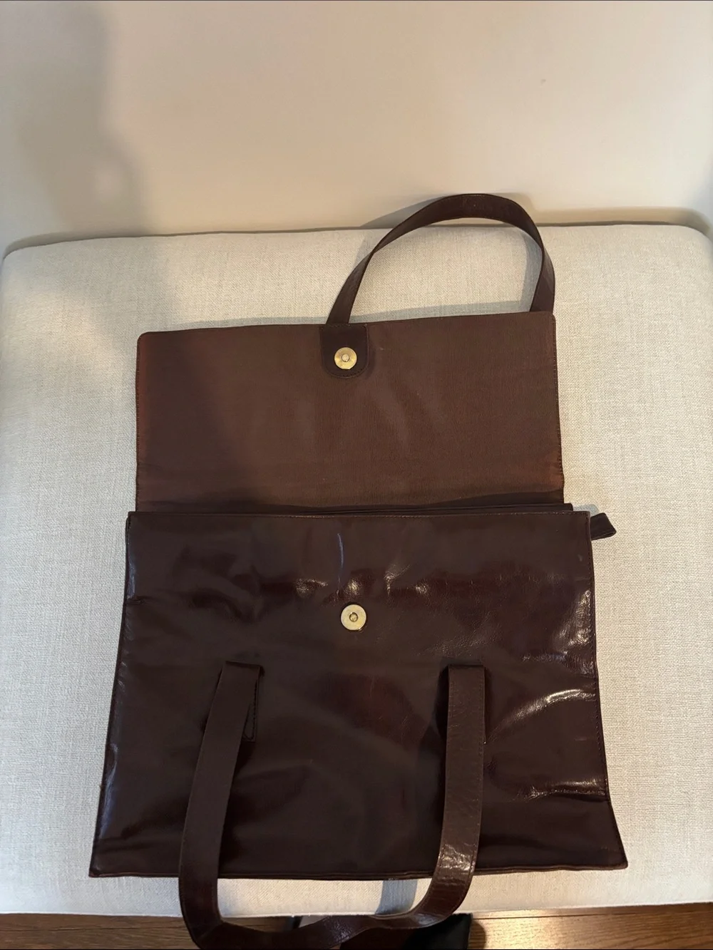 Prada Brown Leather Shoulder Tote